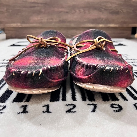Sperry Top-Sider Brandon Faux Shearling Moccasin Red Black Plaid Slipper Shoes main image 7